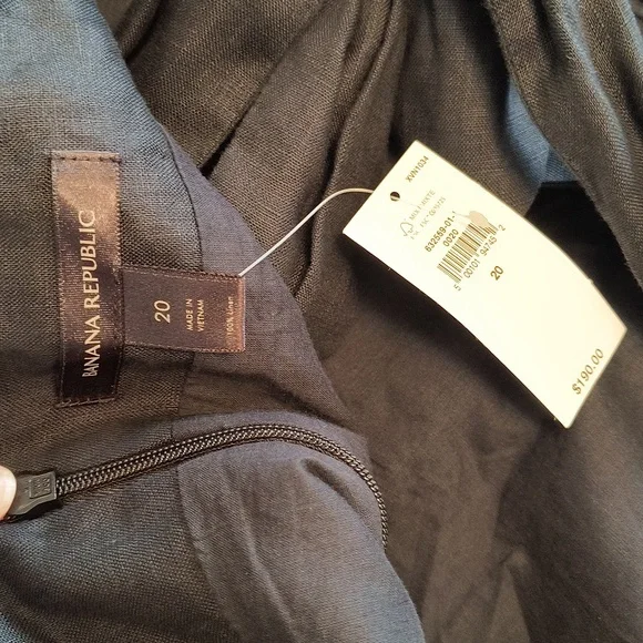 NEW Banana Republic Lisa Linen MIDI Dress Sz 20 - Picture 4 of 8